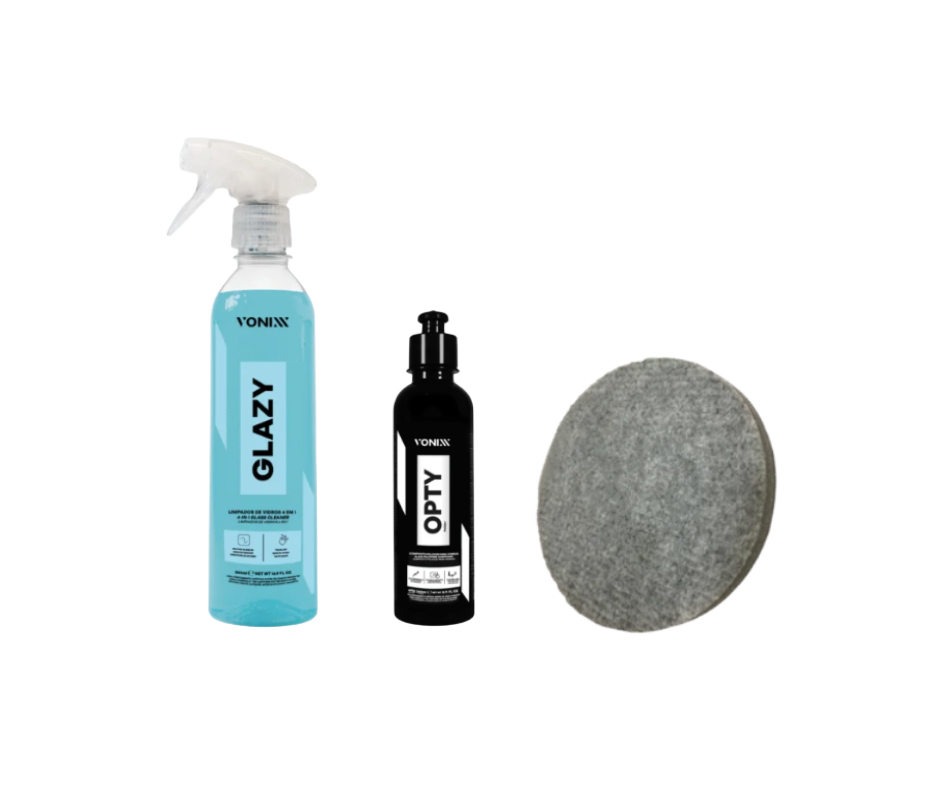 KIT PROFESIONAL DE CORRECCIÓN Y PROTECCIÓN DE VIDRIOS CON PAD